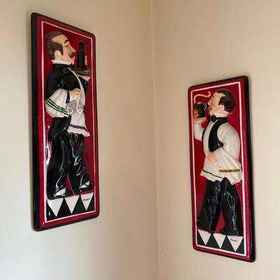 Pair of Glazed Ceramic Kitchen Decor