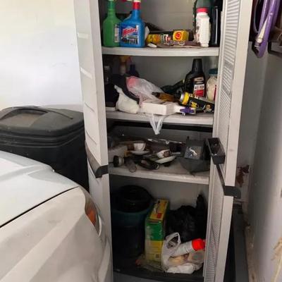 Outdoor Storage Locker With Contents