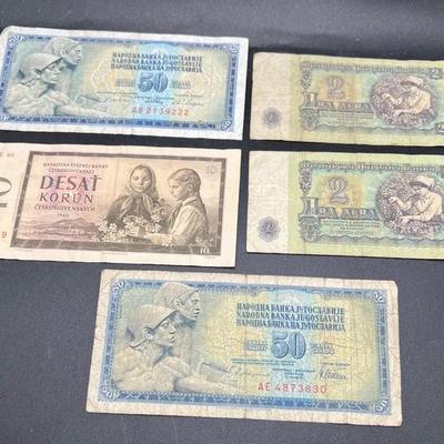 Vintage Paper Currency Banknotes