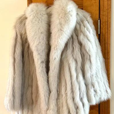 Genuine Blue Fox Fur Coat