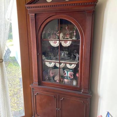Exceptional Federal Style Corner Cabinet with Key