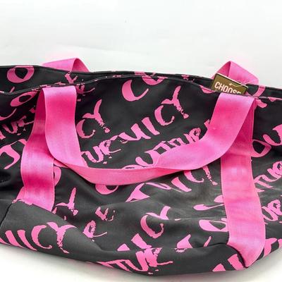 NWT Juicy Couture Black & Pink Logo Tote
