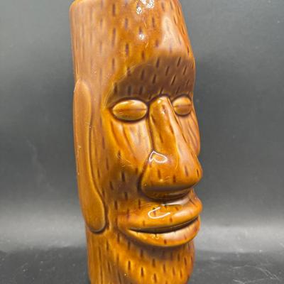 6.5” Tiki Style Porcelain Drinking Glass