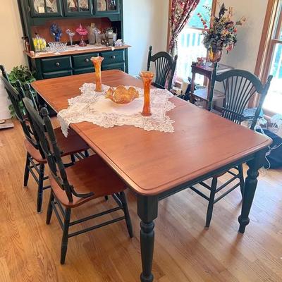 Four Chairs & 60” Table with 18” Leaf Extension — Canadel Furniture