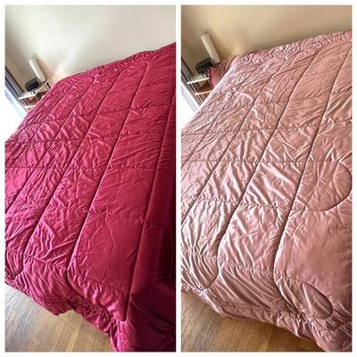 Two Tone Queen Size Pink Comforter 96” x 84”