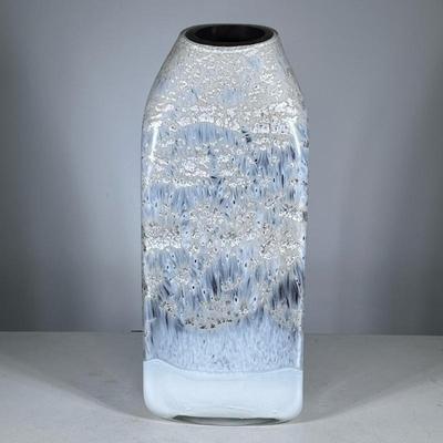TALL ART GLASS VASE

