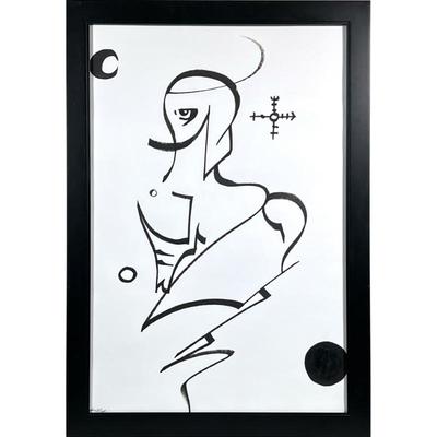 PICASSO STYLE INK DRAWING

