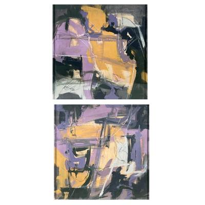 (2pc) Abstract Contemporary Oil Paintings
