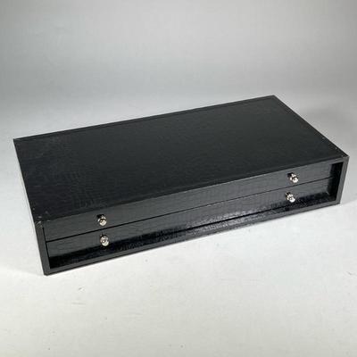 FAUX ALLIGATOR SKIN JEWELRY BOX
