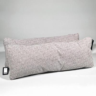 (2pc) MATCHING GRAY TEXTURED LUMBAR PILLOWS
