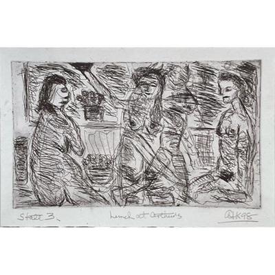 Black And White Abstract Drawing
