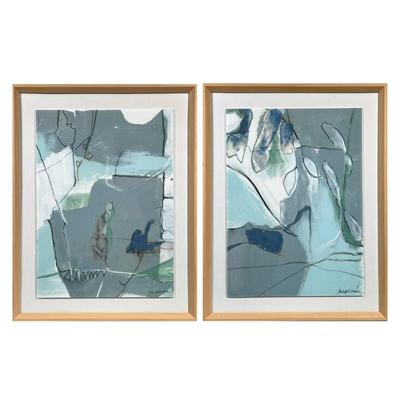 (2pc) The Wendover Art Group, Dawn At The Lake, Blue Yonder Series
