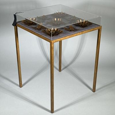 BRASS MEDALLION SIDE TABLE
