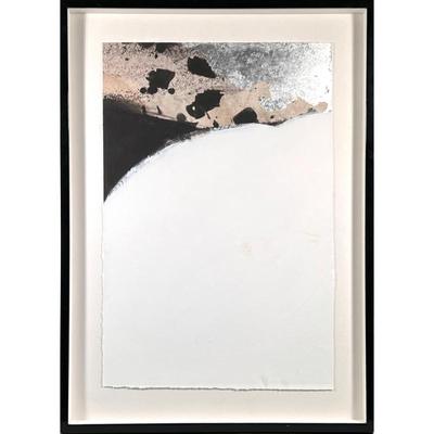 Silver Metallic Abstract Painting
