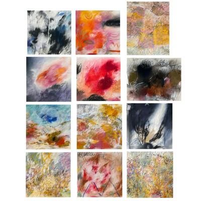 (12pc) PASTEL ABSTRACTS
