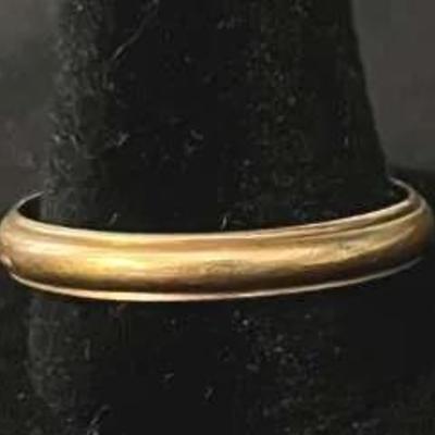 14k Yellow Gold Men’s Band Ring Size 11.5