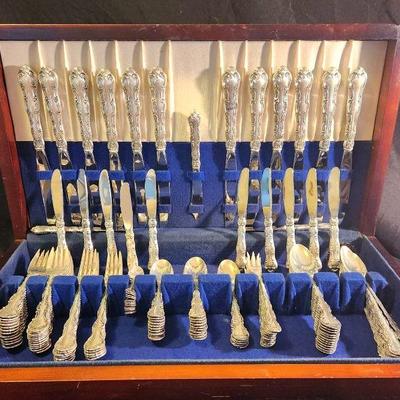 UPDATED Gorham Sterling Silver Strasbourg Flatware Set – Barely Used, With Storage Chest