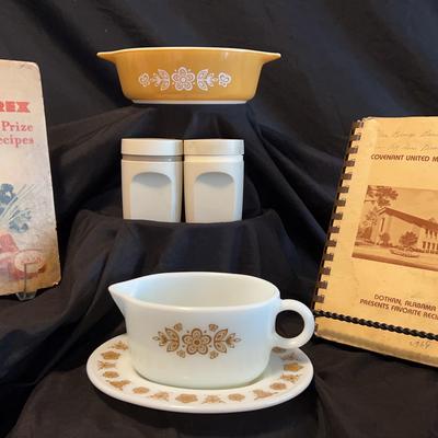 Cozy Mid-Century Kitchen Bundle — Pyrex + Cookbooks + Tupperware