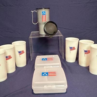 Stars, Stripes & Sandwiches: Vintage Patriotic Tupperware Lot – Unused