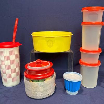Bright & Bold: Vintage Primary Color Tupperware Lot – Unused
