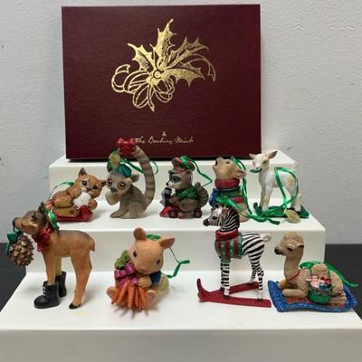 (9) The Danbury Mint Baby Animal Ornaments 