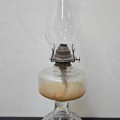 Vintage Hurricane Glass Oil Lamp