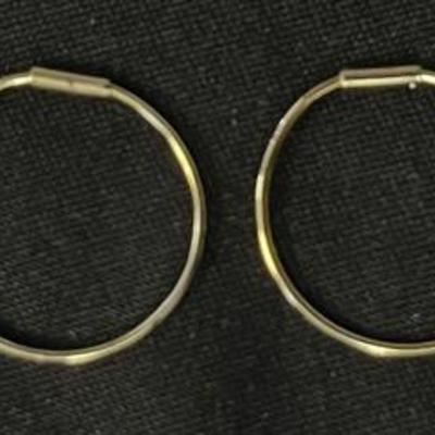 14k Yellow Gold Hoop Earrings