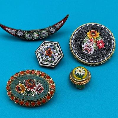 Microbead Brooches, Italy