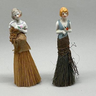 Porcelain Half Doll Brooms