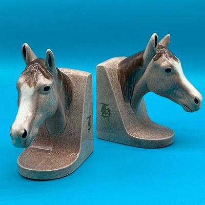 Ceramic Horse Bookends