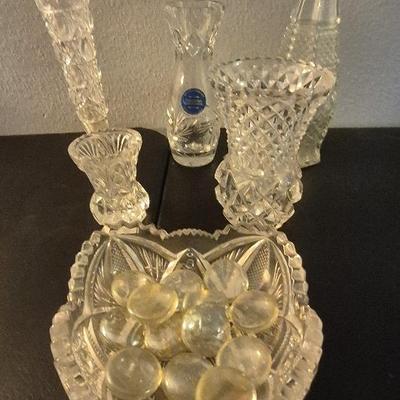 Vintage Lead Crystal Vase, Valentina Hand Cut Crystal Vase & More