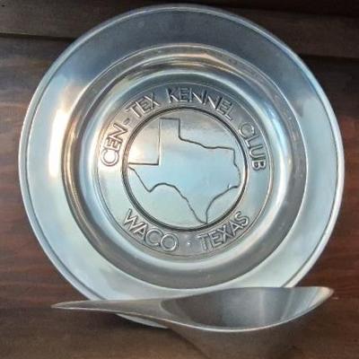 Vintage Wilton Armetale Pewter Serving Tray Cen-Tex Kennel Club and More 