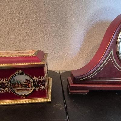 Vintage Linden Mantle Quartz Clock, Vintage Tage Klann Quality Tin Box & More