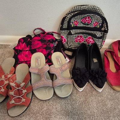 Small Backpack, Shoes Size 8, Swimsuit, And Shirt