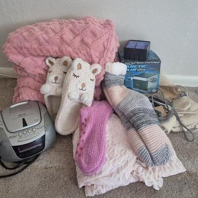 Woman's Pajamas, Socks, Pink Soft Blanket, Artic Air Ultra, And More