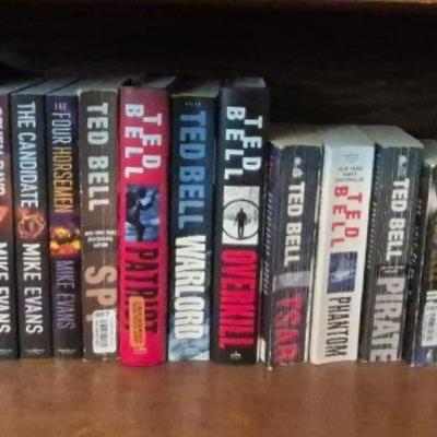 Hard & Soft Cover Books By John Grisham Mike Evans Ted Bell and More 