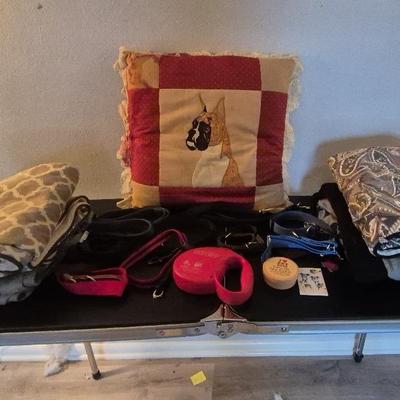 Dog Pillow. 4 Dog Throws, Dog Leashes & More