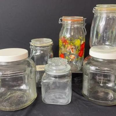 Arc France And Other Glass Canisters 