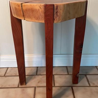 Natural Solid, Acacia Wood Stool/Side Table