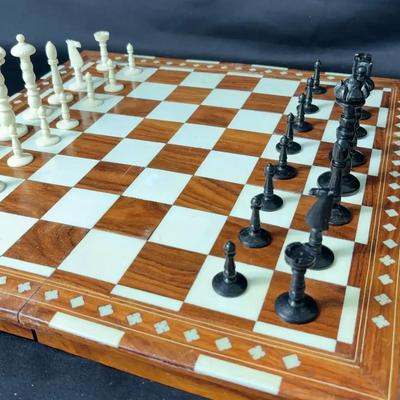 Crafted Wooden Chess Set