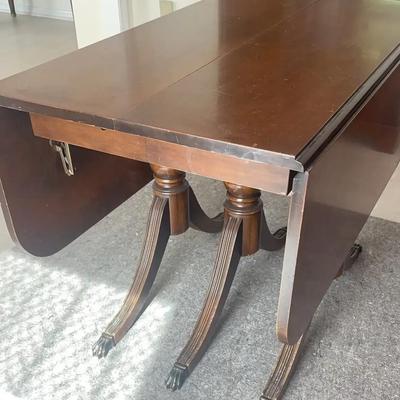 Drop Leave Table With Claw Feet  