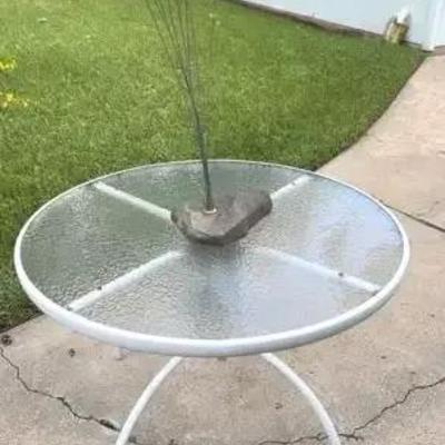 Patio Table & Wind Chime 