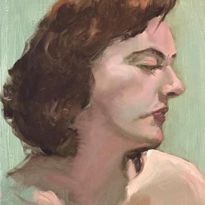 Larry Griggs Unframed Oil on Canvas, Woman’s Portrait 