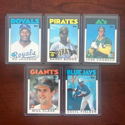 1986 Topps Traded Baseball Cards. Bo Jackson, Barry Bonds, Jose Canseco, and More