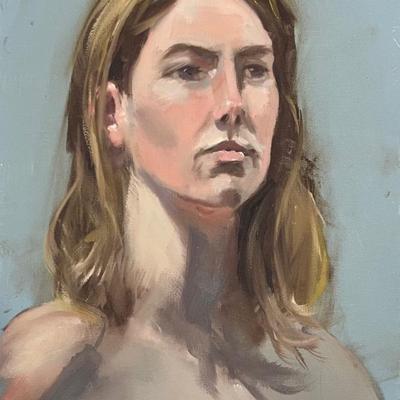 Larry Griggs Unframed Oil on Canvas, Woman’s Portrait 
