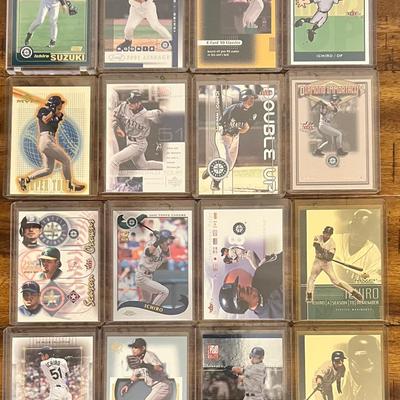 16 Collectible Ichiro Baseball Cards, Rookie