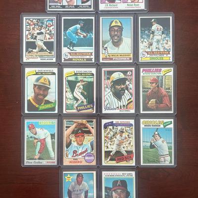 Vintage Baseball Cards. Sandy Koufax, Nolan Ryan, George Brett, Reggie Jackson, and More
