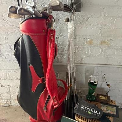 Vintage Golf Clubs With Royal Daisy (Full Set), Dunlop, Ping Wedge, MacGregor Bag & More
