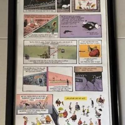 Famous Jim Borgman ‘East/West’ Cincinnati Political Cartoon Comic Color Poster