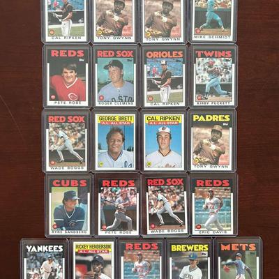 1986 Topps Baseball Cards. Nolan Ryan, Roger Clemens, Rickey Henderson, and More